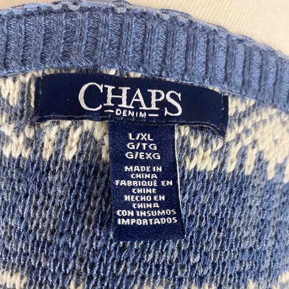 Chaps Blue Mix Print Poncho/Vest! - Picture 5 of 6